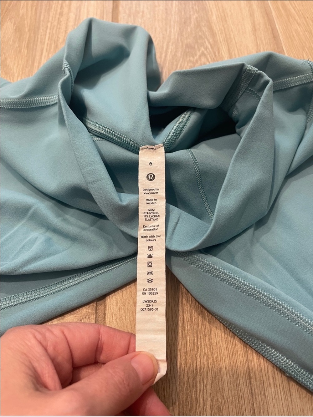 Lululemon Align High Rise Pants 25" Tidal Teal Sz 6 - Picture 9 of 11